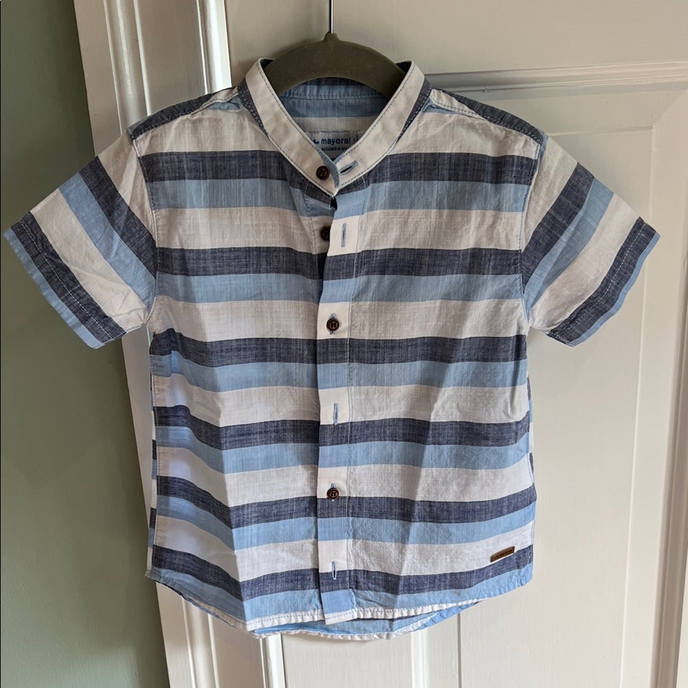 Mayoral SS Button-Down Shirt